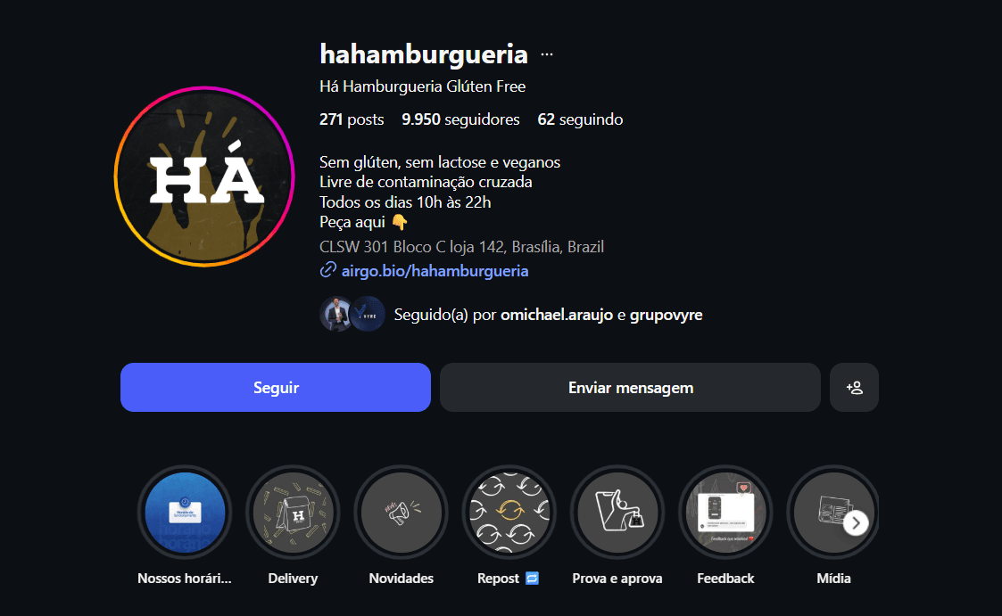 Print do projeto Há Hamburgueria